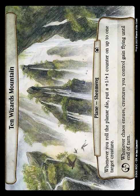 Ten Wizards Mountain, carta Magic di tipo Plane — Shenmeng illustrata da Iris Compiet