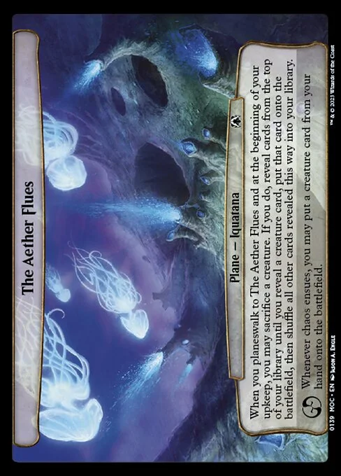 The Aether Flues, carta Magic di tipo Plane — Iquatana illustrata da Jason A. Engle