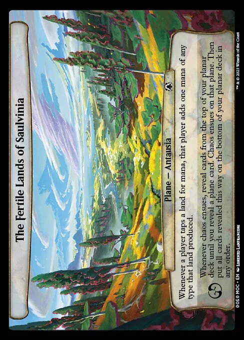 The Fertile Lands of Saulvinia, carta Magic di tipo Plane — Antausia illustrata da Lorenzo Lanfranconi