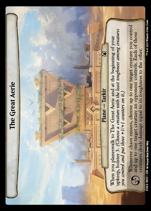 The Great Aerie, carta Magic di tipo Plane — Tarkir illustrata da Julian Kok Joon Wen