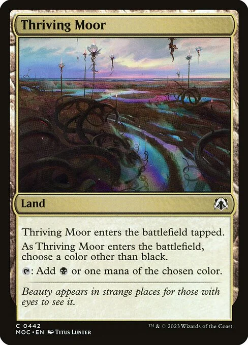 Thriving Moor, carta Magic di tipo Land illustrata da Titus Lunter