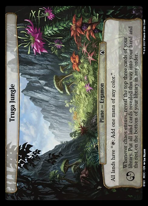 Truga Jungle, carta Magic di tipo Plane — Ergamon illustrata da Jim Nelson
