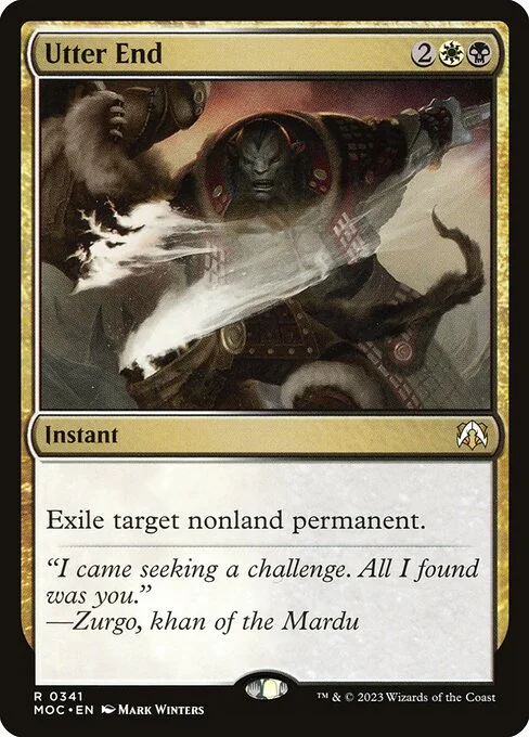 Utter End, carta Magic di tipo Instant illustrata da Mark Winters