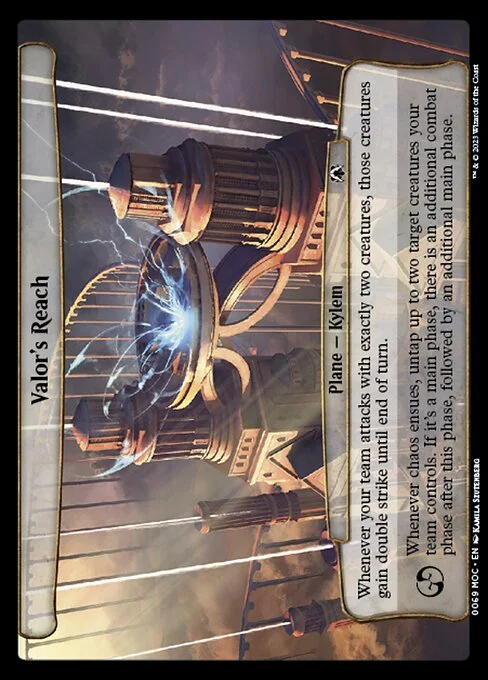 Valor's Reach, carta Magic di tipo Plane — Kylem illustrata da Kamila Szutenberg