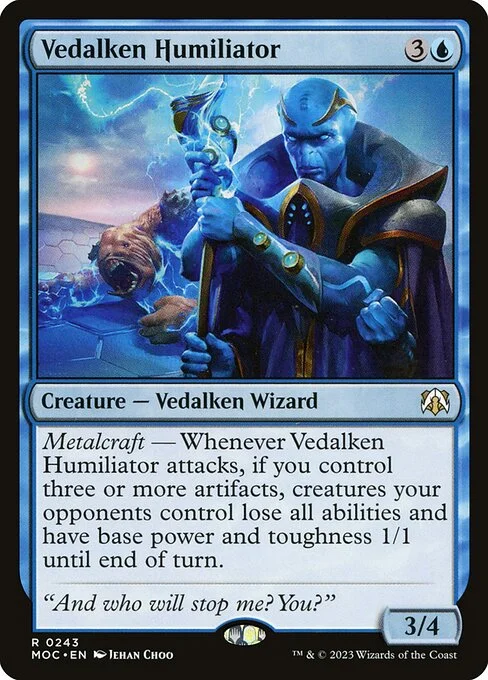 Vedalken Humiliator, carta Magic di tipo Creature — Vedalken Wizard illustrata da Jehan Choo
