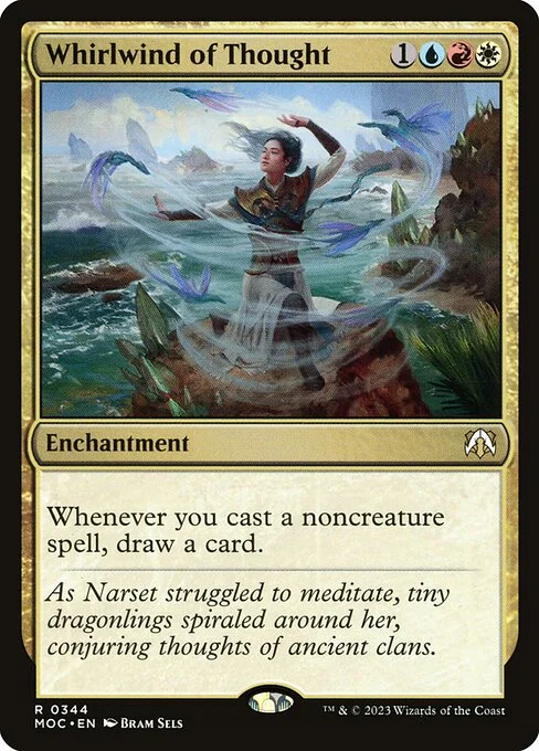 Whirlwind of Thought, carta Magic di tipo Enchantment illustrata da Bram Sels
