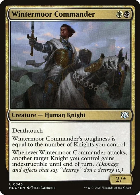 Wintermoor Commander, carta Magic di tipo Creature — Human Knight illustrata da Tyler Jacobson