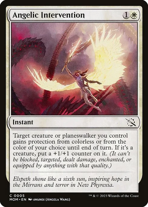 Angelic Intervention, carta Magic di tipo Instant illustrata da Awanqi (Angela Wang)