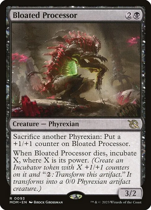 Bloated Processor, carta Magic di tipo Creature — Phyrexian illustrata da Brock Grossman