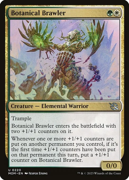 Botanical Brawler, carta Magic di tipo Creature — Elemental Warrior illustrata da Jesper Ejsing