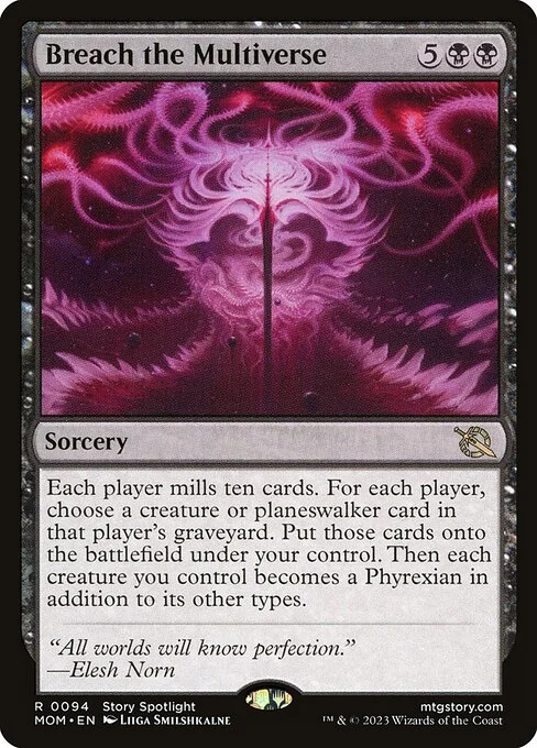Breach the Multiverse, carta Magic di tipo Sorcery illustrata da Liiga Smilshkalne