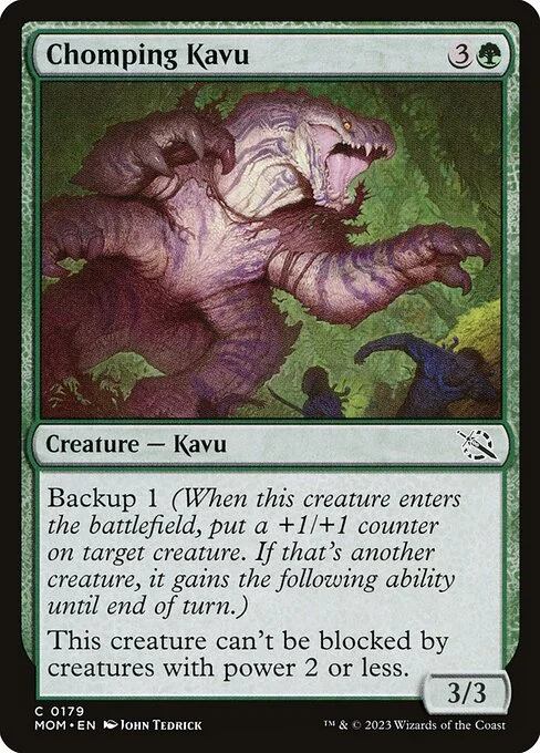 Chomping Kavu, carta Magic di tipo Creature — Kavu illustrata da John Tedrick