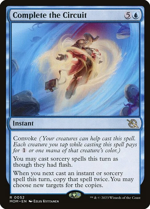 Complete the Circuit, carta Magic di tipo Instant illustrata da Eelis Kyttanen