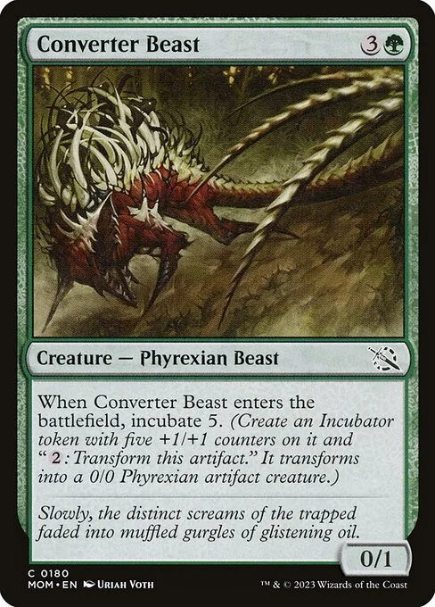 Converter Beast, carta Magic di tipo Creature — Phyrexian Beast illustrata da Uriah Voth