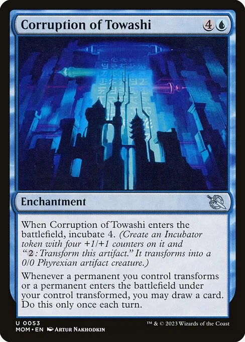 Corruption of Towashi, carta Magic di tipo Enchantment illustrata da Artur Nakhodkin