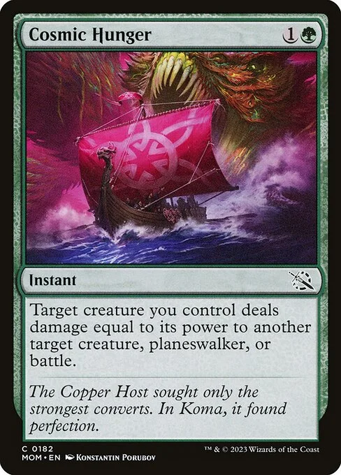 Cosmic Hunger, carta Magic di tipo Instant illustrata da Konstantin Porubov