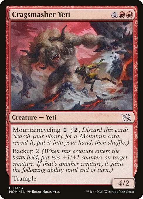 Cragsmasher Yeti, carta Magic di tipo Creature — Yeti illustrata da Brent Hollowell