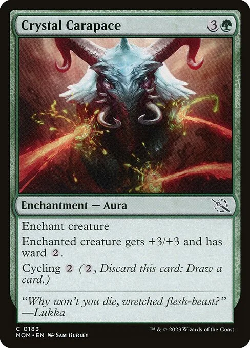 Crystal Carapace, carta Magic di tipo Enchantment — Aura illustrata da Sam Burley