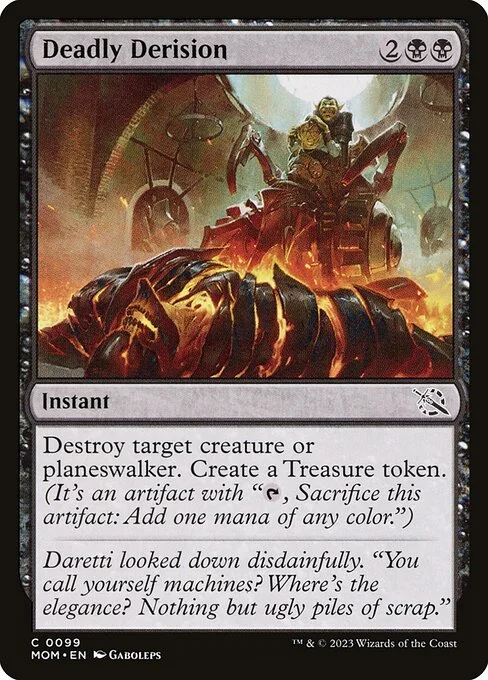 Deadly Derision, carta Magic di tipo Instant illustrata da Gaboleps