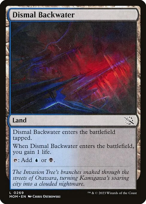 Dismal Backwater, carta Magic di tipo Land illustrata da Chris Ostrowski
