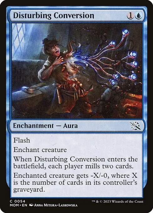 Disturbing Conversion, carta Magic di tipo Enchantment — Aura illustrata da Anna Mitura-Laskowska