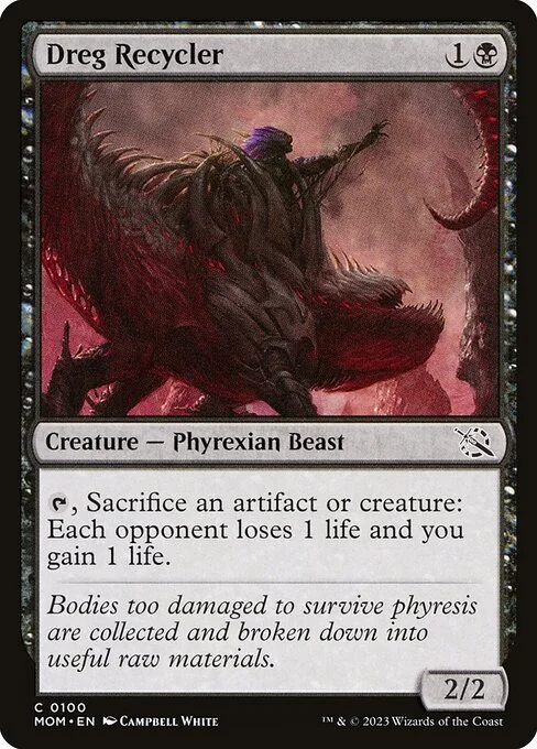 Dreg Recycler, carta Magic di tipo Creature — Phyrexian Beast illustrata da Campbell White