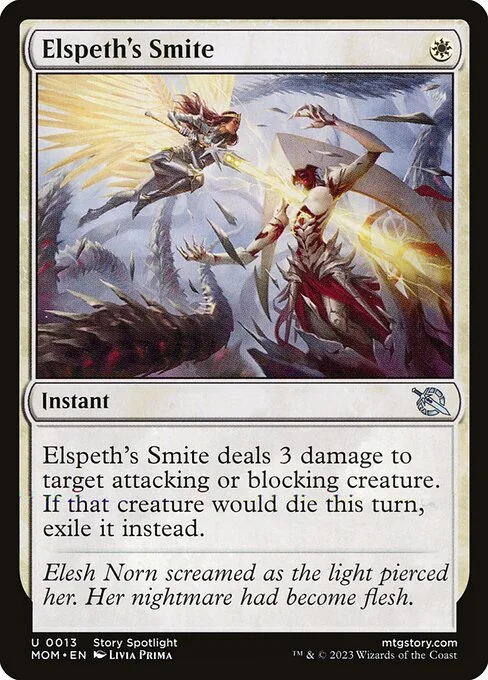 Elspeth's Smite, carta Magic di tipo Instant illustrata da Livia Prima