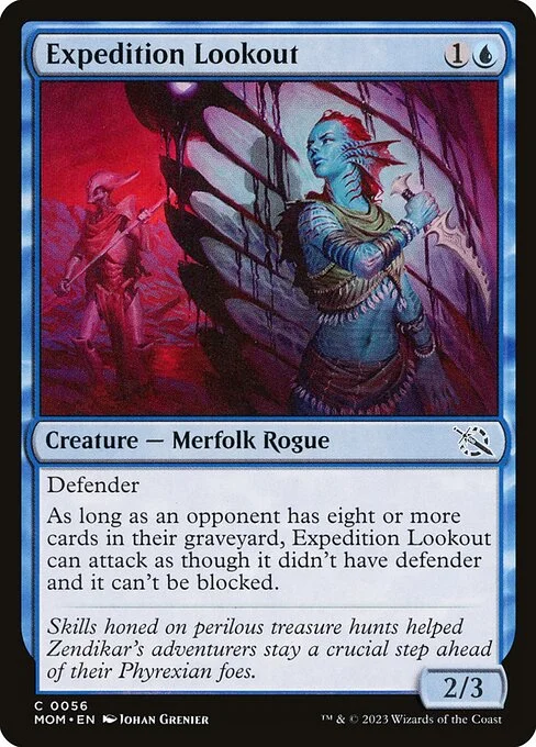 Expedition Lookout, carta Magic di tipo Creature — Merfolk Rogue illustrata da Johan Grenier