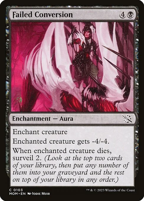 Failed Conversion, carta Magic di tipo Enchantment — Aura illustrata da Jodie Muir