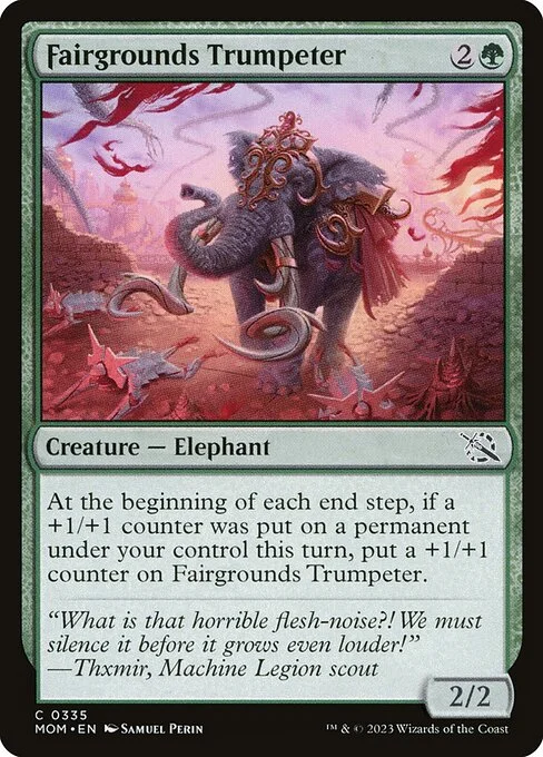 Fairgrounds Trumpeter, carta Magic di tipo Creature — Elephant illustrata da Samuel Perin