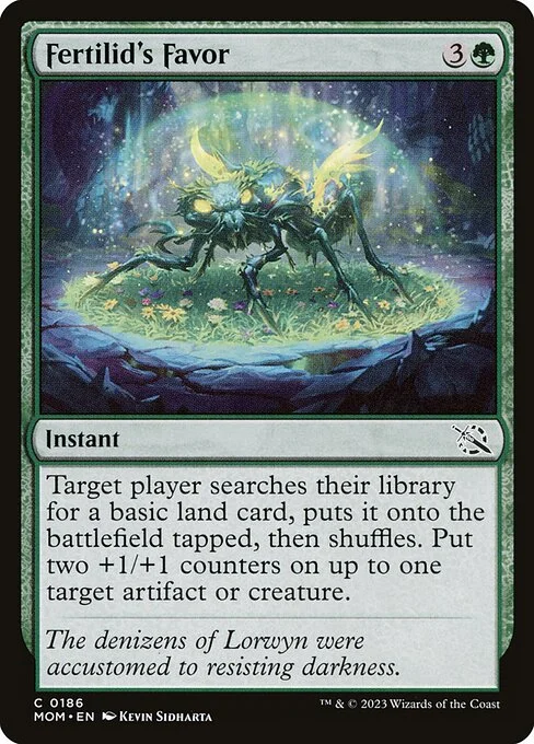 Fertilid's Favor, carta Magic di tipo Instant illustrata da Kevin Sidharta