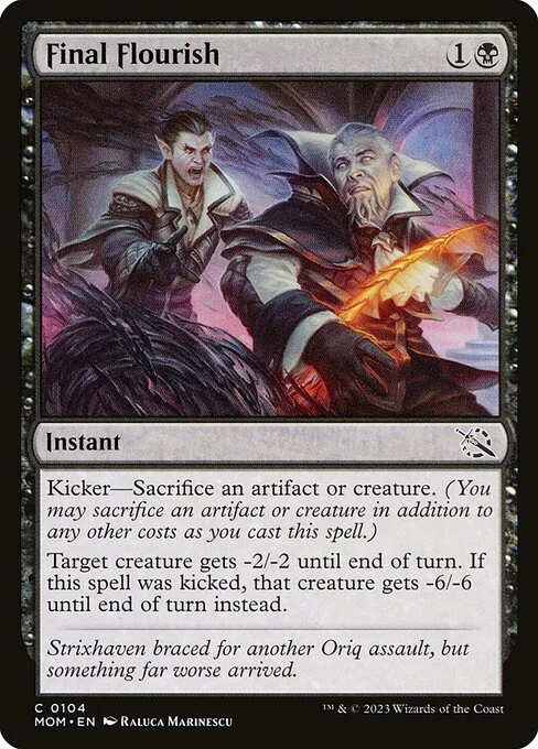 Final Flourish, carta Magic di tipo Instant illustrata da Raluca Marinescu