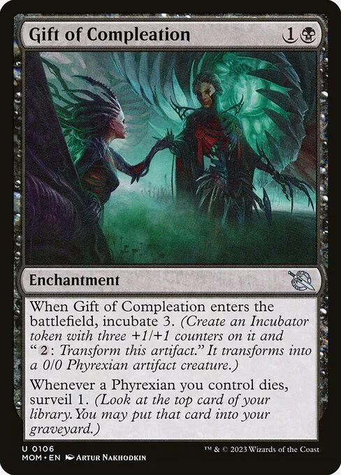Gift of Compleation, carta Magic di tipo Enchantment illustrata da Artur Nakhodkin
