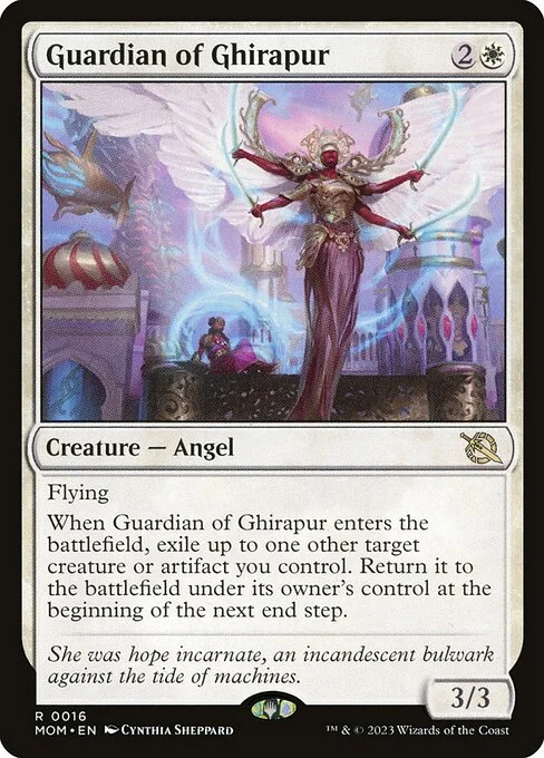 Guardian of Ghirapur, carta Magic di tipo Creature — Angel illustrata da Cynthia Sheppard