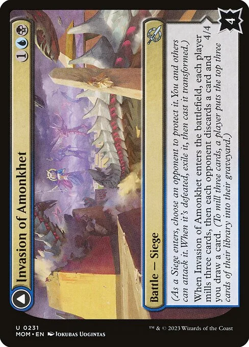 Invasion of Amonkhet // Lazotep Convert, carta Magic di tipo Battle — Siege // Creature — Zombie illustrata da Jokubas Uogintas