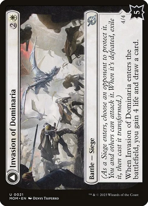 Invasion of Dominaria // Serra Faithkeeper, carta Magic di tipo Battle — Siege // Creature — Angel illustrata da Denys Tsiperko