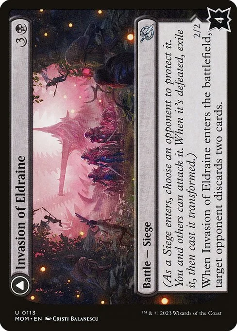 Invasion of Eldraine // Prickle Faeries, carta Magic di tipo Battle — Siege // Creature — Faerie illustrata da Cristi Balanescu