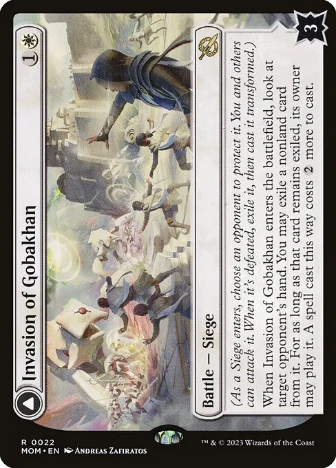 Invasion of Gobakhan // Lightshield Array, carta Magic di tipo Battle — Siege // Enchantment illustrata da Andreas Zafiratos