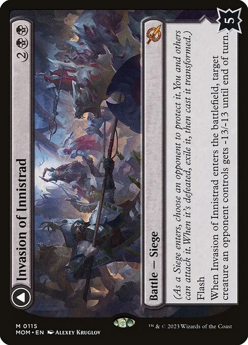 Invasion of Innistrad // Deluge of the Dead, carta Magic di tipo Battle — Siege // Enchantment illustrata da Alexey Kruglov
