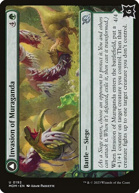 Invasion of Muraganda // Primordial Plasm, carta Magic di tipo Battle — Siege // Creature — Ooze illustrata da Adam Paquette