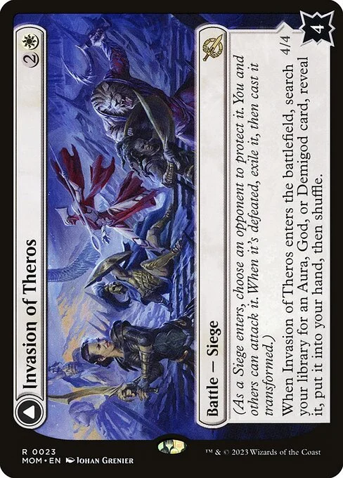 Invasion of Theros // Ephara, Ever-Sheltering, carta Magic di tipo Battle — Siege // Legendary Enchantment Creature — God illustrata da Johan Grenier
