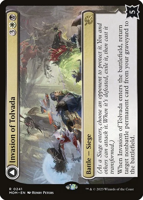 Invasion of Tolvada // The Broken Sky, carta Magic di tipo Battle — Siege // Enchantment illustrata da Henry Peters