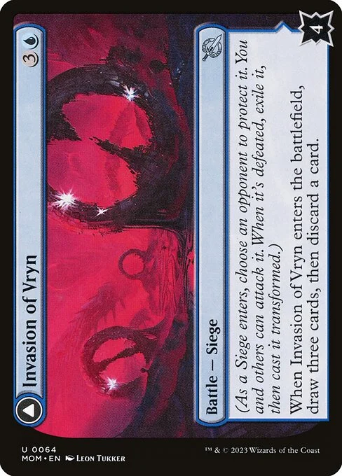 Invasion of Vryn // Overloaded Mage-Ring, carta Magic di tipo Battle — Siege // Artifact illustrata da Leon Tukker