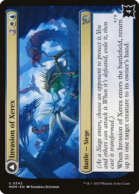Invasion of Xerex // Vertex Paladin, carta Magic di tipo Battle — Siege // Creature — Angel Knight illustrata da Fajareka Setiawan