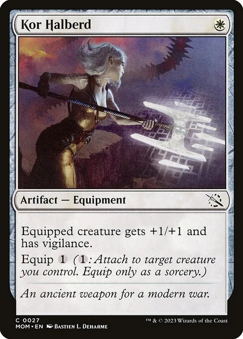 Kor Halberd, carta Magic di tipo Artifact — Equipment illustrata da Bastien L. Deharme