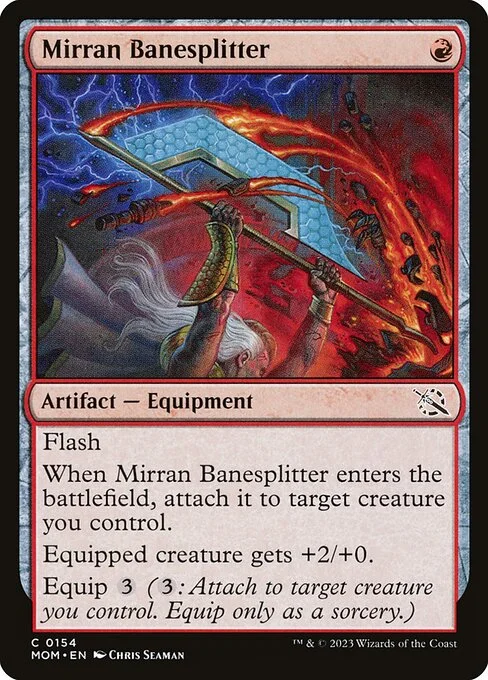 Mirran Banesplitter, carta Magic di tipo Artifact — Equipment illustrata da Chris Seaman