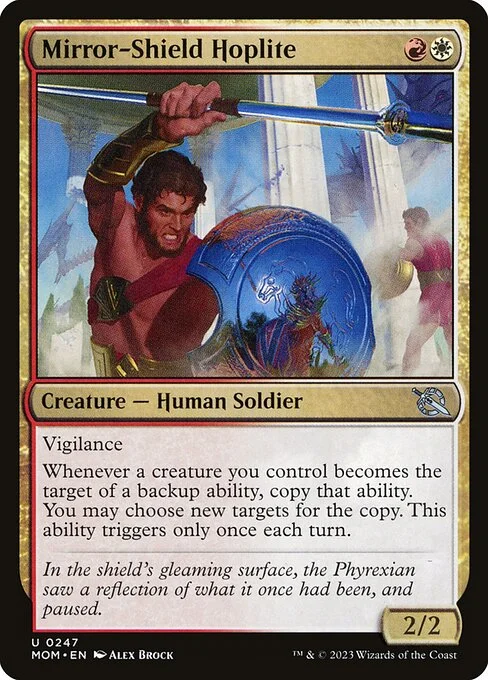 Mirror-Shield Hoplite, carta Magic di tipo Creature — Human Soldier illustrata da Alex Brock