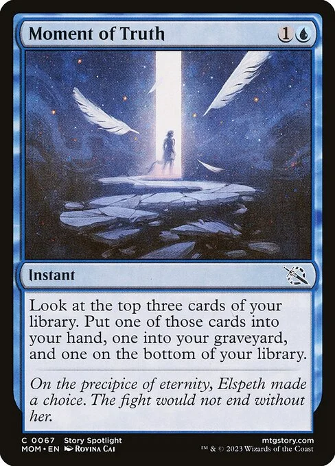 Moment of Truth, carta Magic di tipo Instant illustrata da Rovina Cai