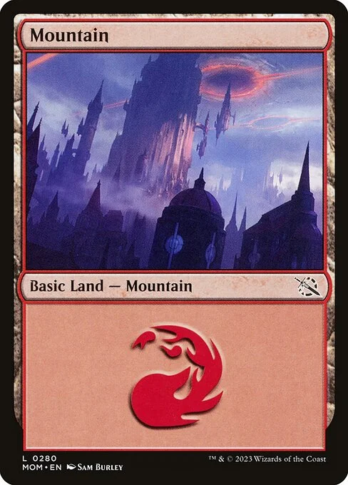 Mountain, carta Magic di tipo Basic Land — Mountain illustrata da Sam Burley