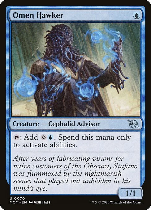 Omen Hawker, carta Magic di tipo Creature — Octopus Advisor illustrata da Josh Hass